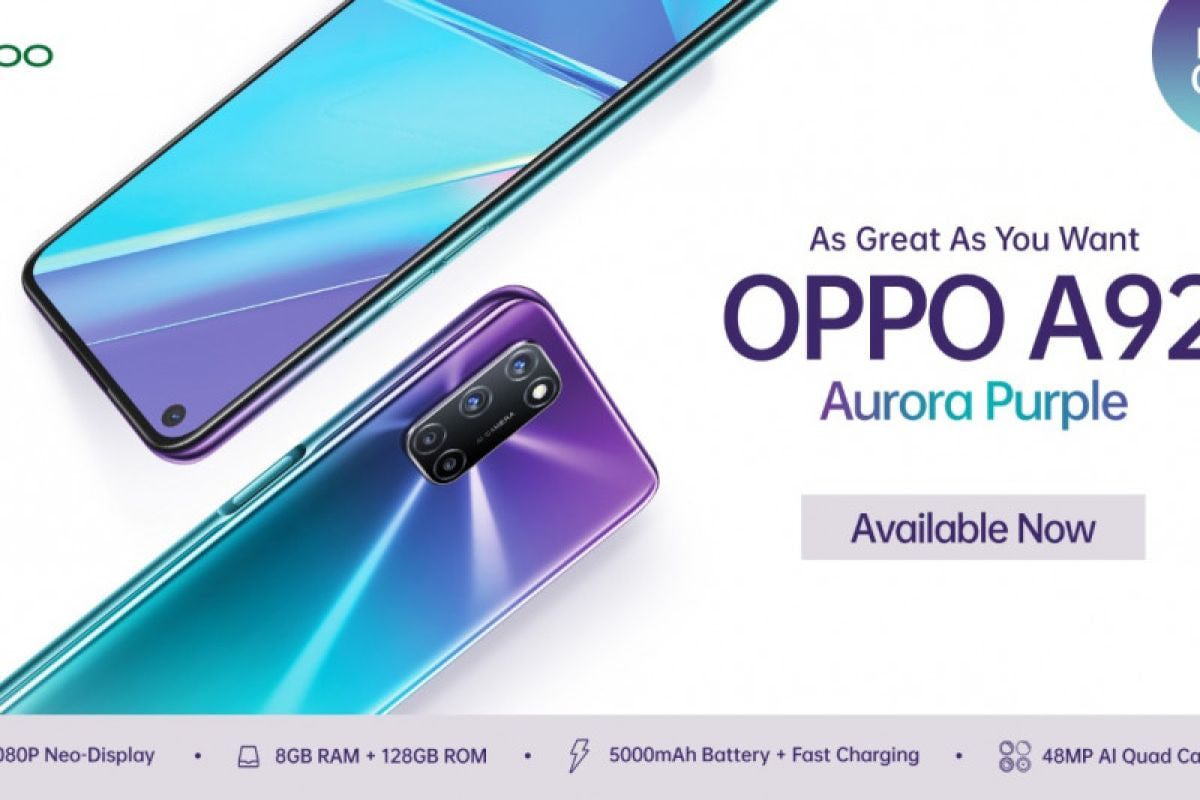 Oppo A92 Resmi Meluncur: Suksesor dengan Desain Modern dan Fitur Canggih